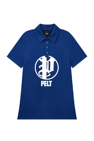 펠트 라운드 스틱 P PK 티셔츠  : 여성용  (PC3TSF410)_BLUE-a