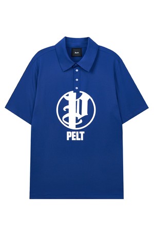 펠트 라운드 스틱 P PK 티셔츠 : 남성용  (PC3TSM410)_BLUE-a