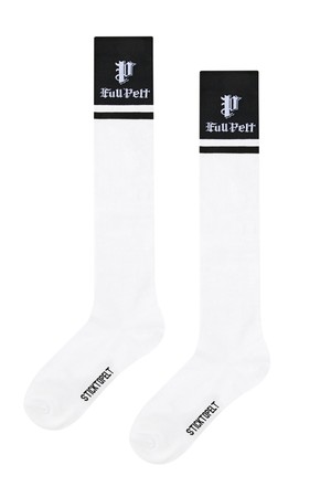 펠트 풀 펠트 컬러 블록 라인 니삭스  : 여성용 (PC0GSF166)_WHITE-a