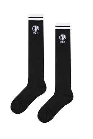 펠트 라운드 스틱 P 블록 니삭스  : 여성용  (PC0GSF411)_BLACK-a