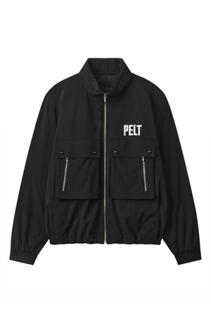 펠트 아웃 포켓 윈드 브레이커 점퍼 : 남성용  (PC3JPM163)_BLACK-a