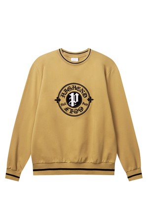 펠트 실링 엠블럼 맨투맨 : 남성용  (PC4TMM341)_BEIGE-a