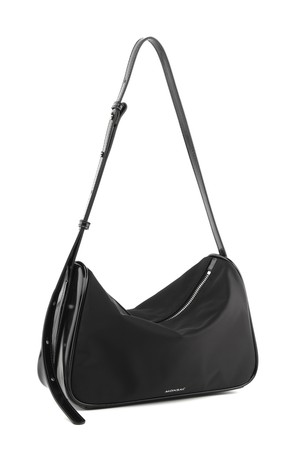 몽삭 클로이 Nylon 숄더백 라지 블랙 AP15-2505-BN