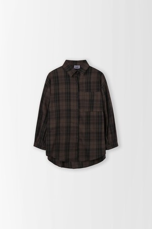 오버핏 체크 셔츠_PD5AB702_BROWN-a