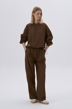 스포티 와이드 밴딩 팬츠_PC5AL801_BROWN-a