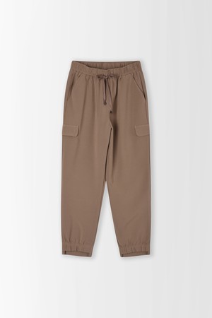 밴딩 카고 조거 팬츠_PC5AL810_BROWN-a