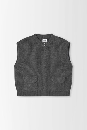 포켓 집업 니트 베스트_PD5WV504_GREY-a