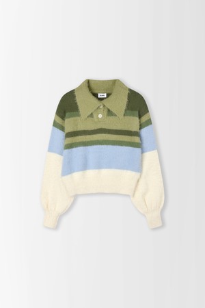 배색 카라 니트_PD5WP658_GREEN-a