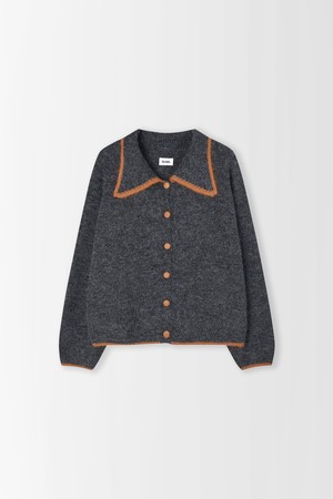 라인 카라 가디건_PD5WD610_GREY-a