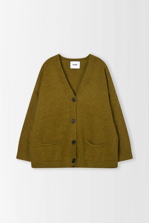 오버사이즈 V넥 가디건_PC5WD605_KHAKI-a