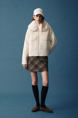 윈터 체크 미니 스커트_PC5WS914_BROWN-a