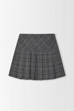 윈터 플리츠 스커트_PC5WS915_BROWN-a