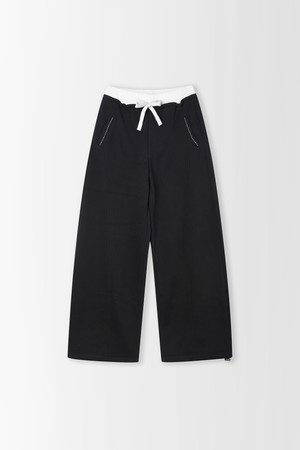 투톤 와이드 기모 스웻 팬츠_PC5WL813_BLACK-a