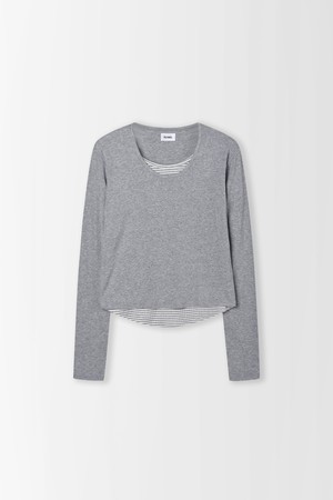 ST 레이어드 U넥 티셔츠_PC6SP652_GREY-a