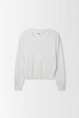 V넥 데일리 니트_PC6SP655_WHITE-a