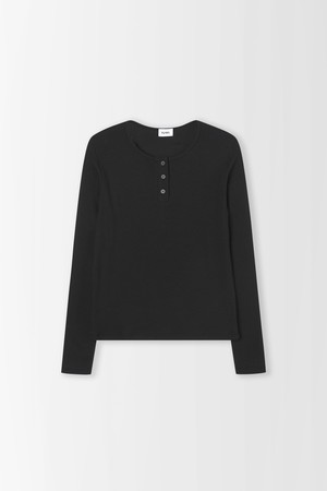 라운드넥 골지 기본 티셔츠_PC6SE202_BLACK-a