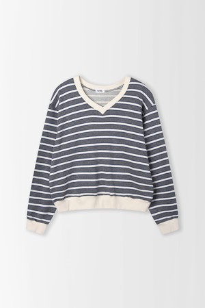 V넥 배색 ST 티셔츠_PC6SE201_GREY-a