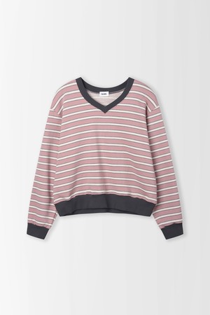 V넥 배색 ST 티셔츠_PC6SE201_PINK-a