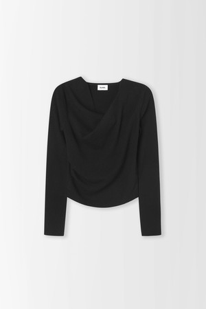 셔링 장식 니트_PC6SP657_BLACK-a