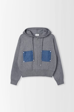 데님 포켓 집업 후드 가디건_PC6SD613_GREY-a