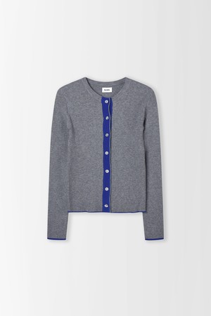 배색 라운드 골지 슬림 가디건_PC6SD610_GREY-a