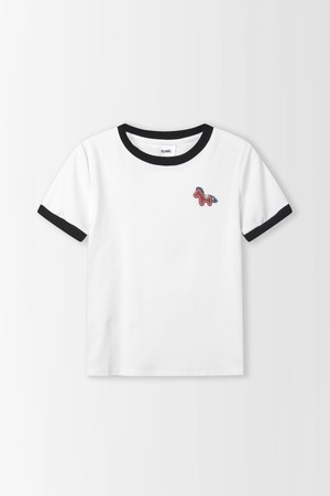 와펜포인트 배색 티셔츠_PD6ME201_WHITE-a