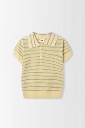 스트라이프 펀칭 니트_PD6MP650_YELLOW-a