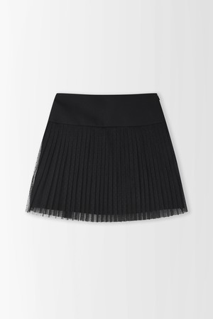 레이스 플리츠 스커트_PC6MS903_BLACK-a