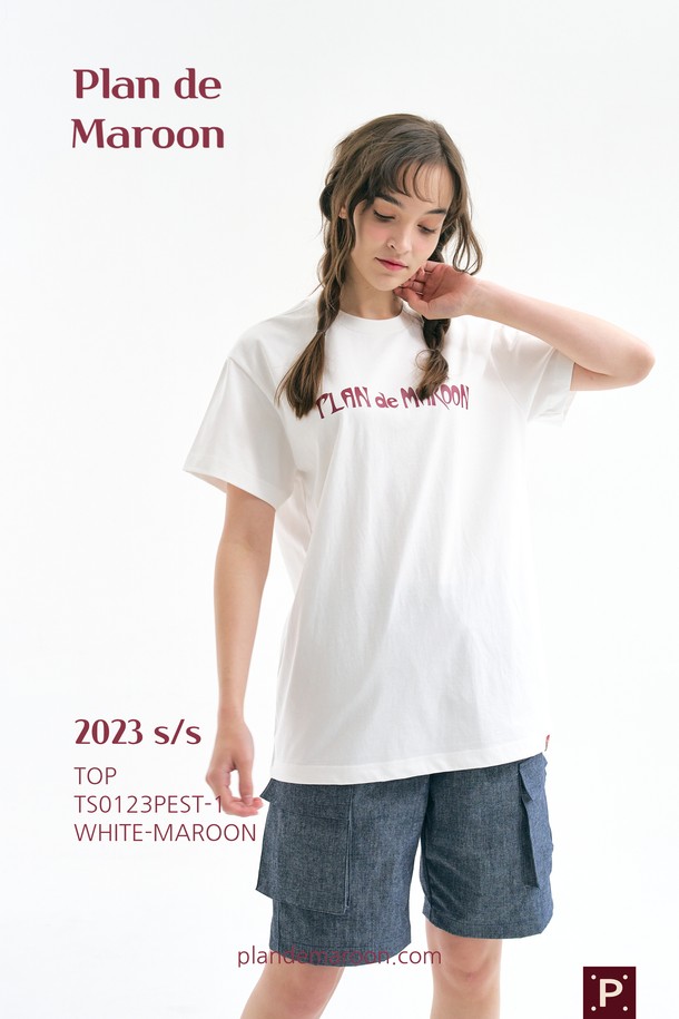 PLAN DE MAROON - 반팔티셔츠 - [Plan de Maroon] LOGO T-SHIRT