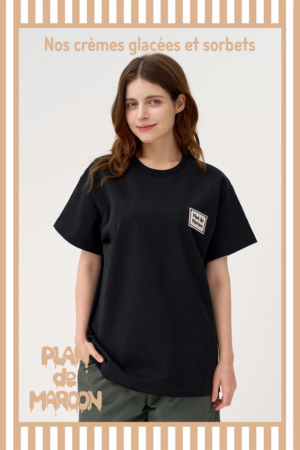 PLAN DE MAROON - 반팔티셔츠 - [Plan de Maroon] SEASON LOGO T-SHIRT