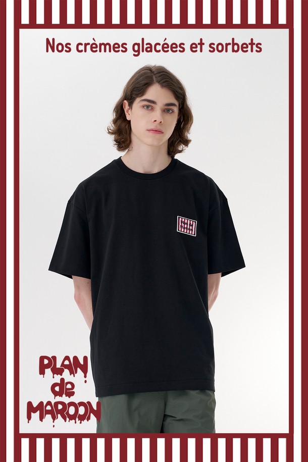 PLAN DE MAROON - 반팔티셔츠 - [Plan de Maroon] SEASON LOGO T-SHIRT