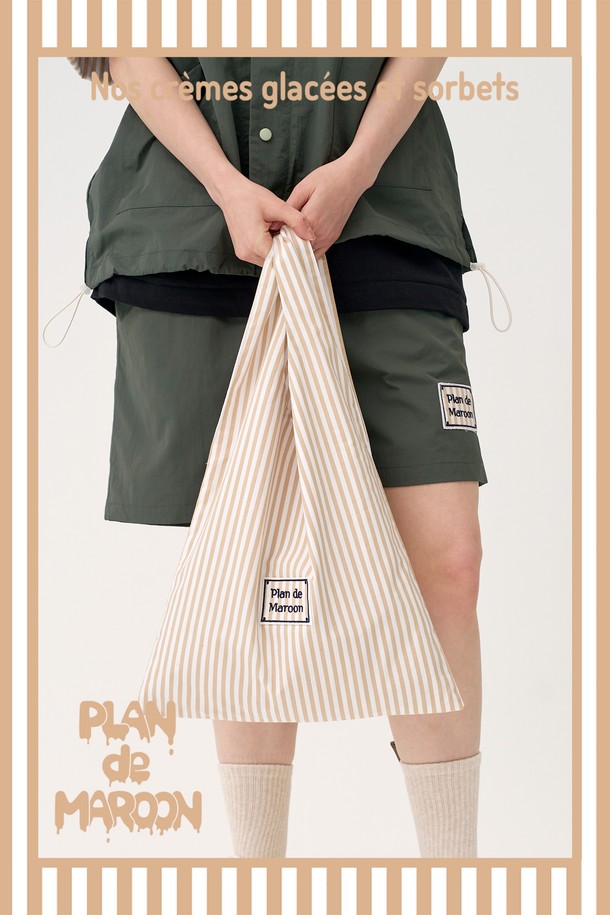 PLAN DE MAROON - 토트백 - [Plan de Maroon] STRIPE MARKET BAG