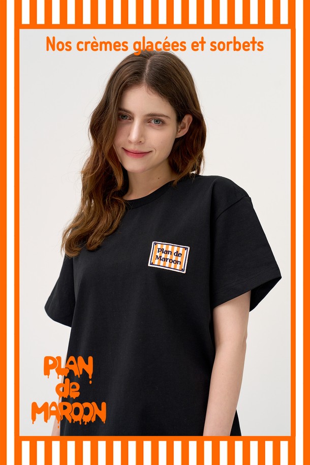 PLAN DE MAROON - 반팔티셔츠 - [Plan de Maroon] SEASON LOGO T-SHIRT