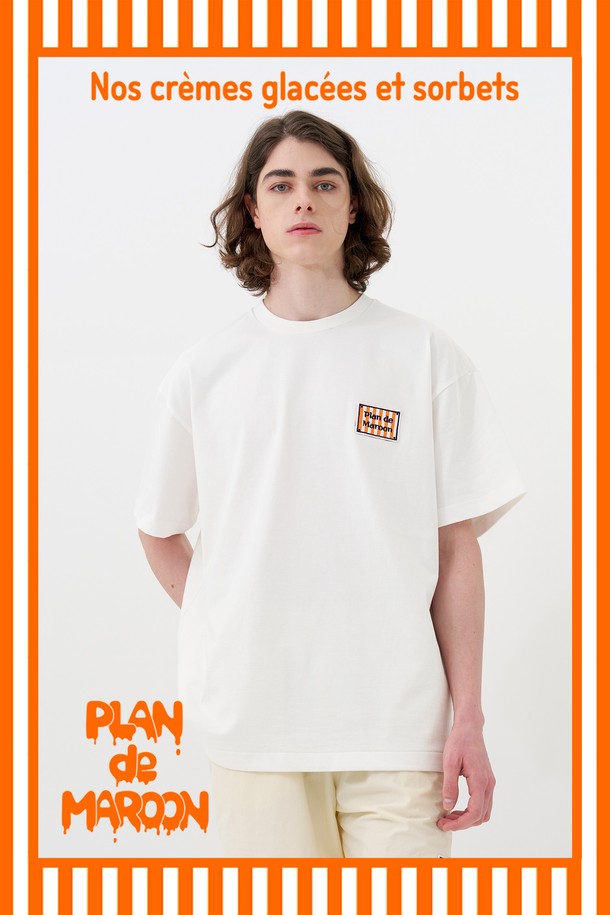 PLAN DE MAROON - 반팔티셔츠 - [Plan de Maroon] SEASON LOGO T-SHIRT