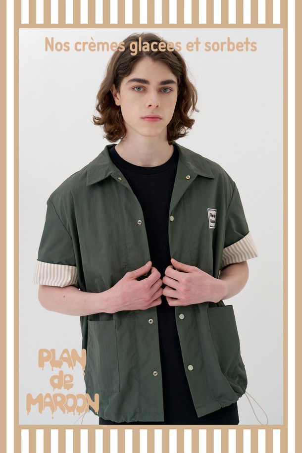 [Plan de Maroon] SUMMER WINDBREAKER SHIRT는 여름철 가볍게 걸치기 좋은 윈드브레이커 셔츠입니다. 나일론, 폴리에스테르, 면 혼방 소재로 제작되어 통기성이 뛰어나고 경량성을 자랑하며, 포레스트, 그린 두 가지 색상으로 제공됩니다. 레귤러핏, 반소매 기장에 셔츠칼라 디자인, 플라스틱 지퍼 마감과 소매 커프스 스트라이프 면 디테일, 등판 통기성 디자인이 특징이며 티셔츠와의 레이어링도 가능합니다.
