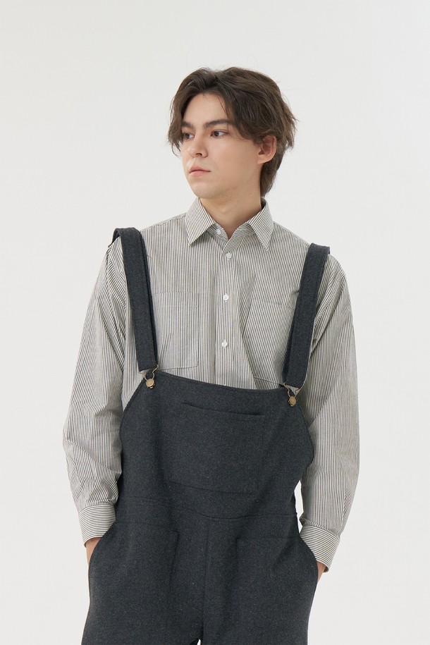 PLAN DE MAROON - 긴팔셔츠 - [Plan de Maroon] SQUARE POCKET SHIRTS