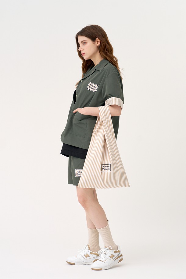 PLAN DE MAROON - 토트백 - [Plan de Maroon] STRIPE MARKET BAG