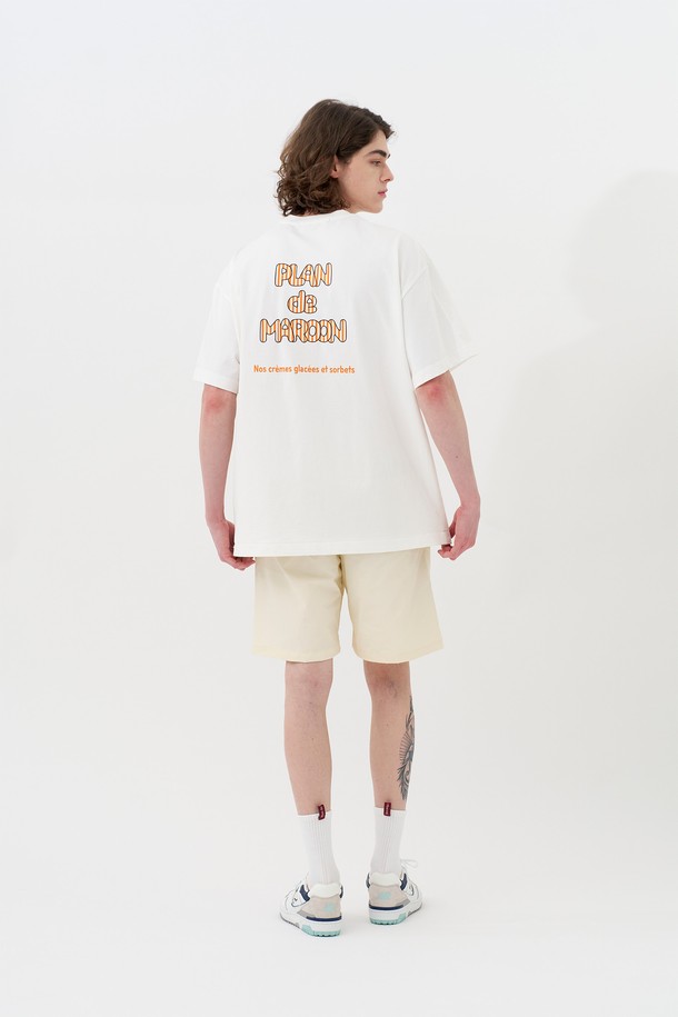 PLAN DE MAROON - 반팔티셔츠 - [Plan de Maroon] SEASON LOGO T-SHIRT
