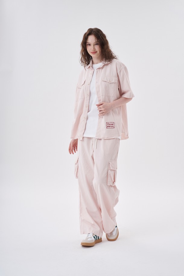 PLAN DE MAROON - 반팔셔츠 - [Plan de Maroon] WASHED PIGMENT HALF SHIRT
