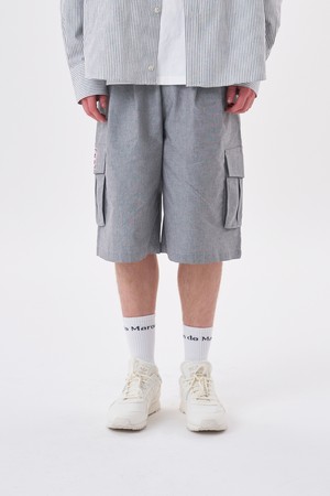 [Plan de Maroon] OXFORD CARGO HALF PANTS