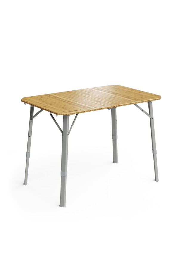 GO 캠핑 테이블(뱀부)는 캠핑과 아웃도어 활동에 적합한 미디엄 사이즈의 접이식 테이블입니다. 뱀부 상판과 알루미늄 프레임의 견고한 조합으로 제작되었으며, 3단계 높이 조절 기능과 안전 잠금장치를 갖춰 편리함을 더했습니다. 우드와 실버 컬러의 조화로운 디자인에 무지 패턴으로 깔끔함을 더했으며, 최대 50kg의 하중을 견딜 수 있습니다. 전용 캐리백이 포함되어 휴대와 보관이 용이하며, 사계절 캐주얼 & 아웃도어 스타일을 연출합니다.
