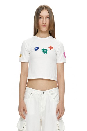 GARDEN CROP T-SHIRT / WHITE