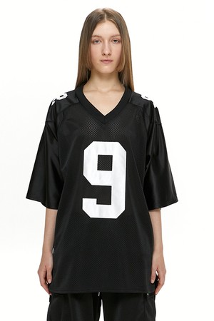 MASH NUMBERING JERSEY TOP / BLACK