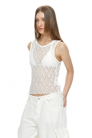 LACE SLEEVELESS / WHITE