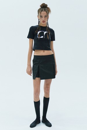 MASH MIX SKIRT / BLACK