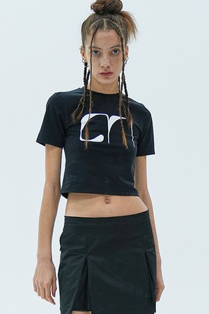 LOGO CROP T-SHIRT / BLACK