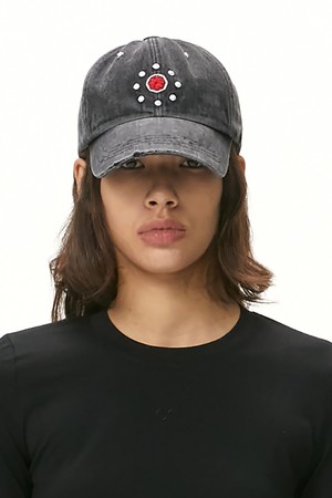 EMBROIDERY BALL CAP / BLACK DENIM