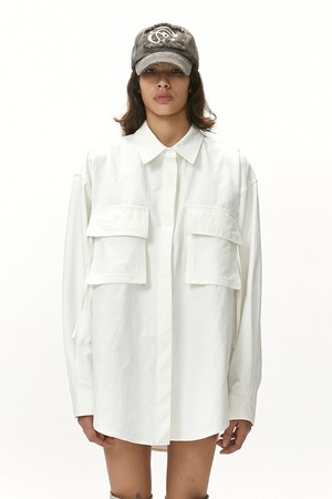 OVERSIZED POCKET SHIRT / IVORY