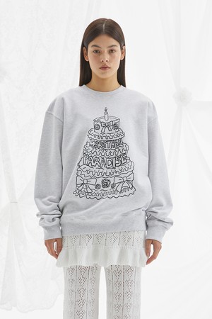 CAKE SWEATSHIRT / LIGHT GRAY