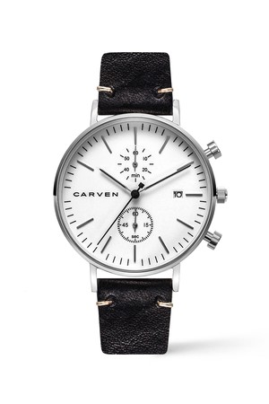 [CARVEN] 남성 가죽시계 CV601-WH/R.BK(S)